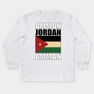 Flag of Jordan Kids Long Sleeve T-Shirt